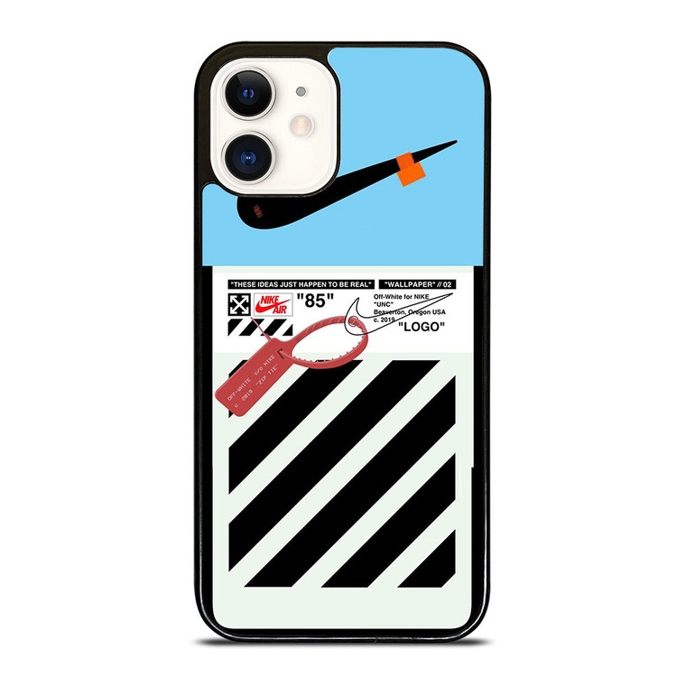 NIKE AIR JORDAN OFF WHITE BLUE WHITE iPhone 12 Case Cover
