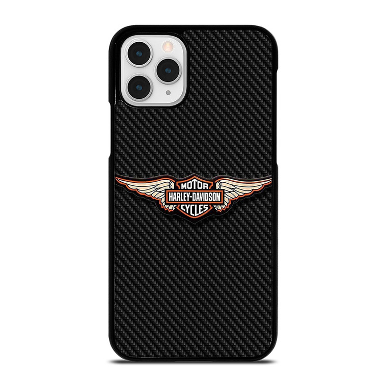 HARLEY DAVIDSON LOGO MOTORCYCLES COMPANY CARBON iPhone 11 Pro Case Cover