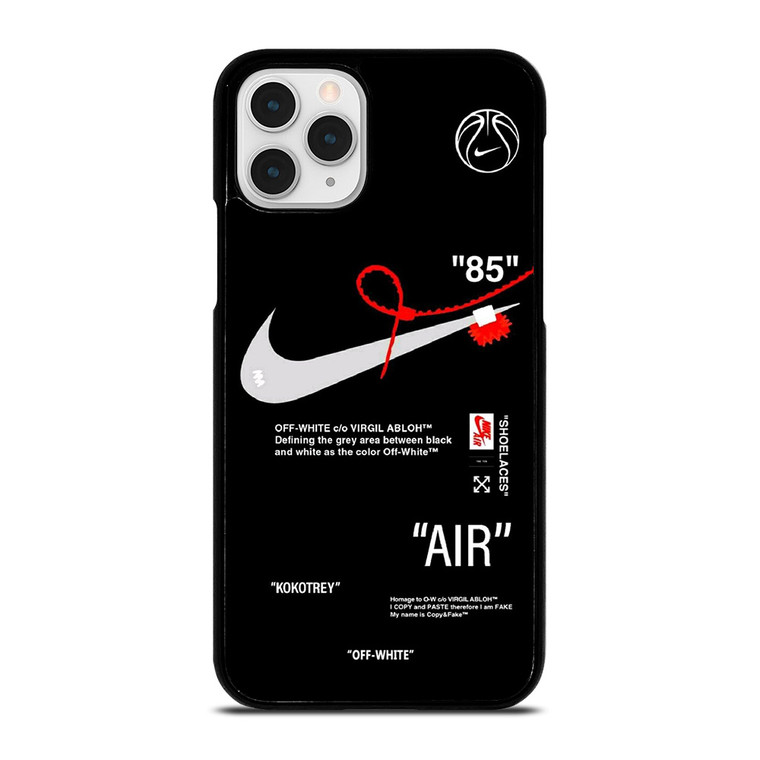 NIKE AIR JORDAN OFF WHITE BLACK KOKOTREY iPhone 11 Pro Case Cover