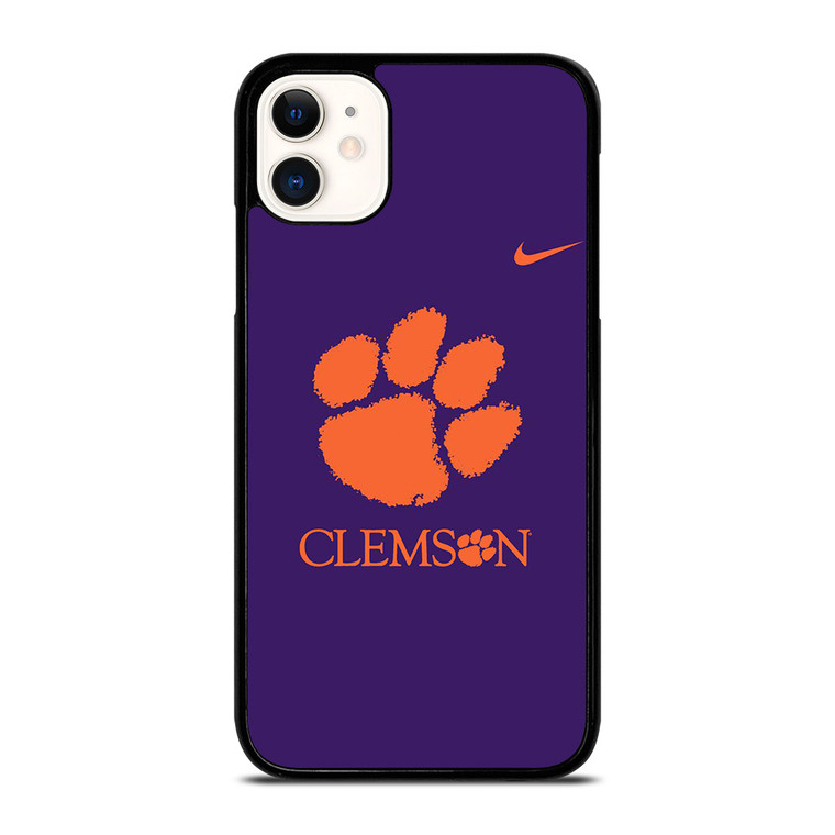 CLEMSON TIGERS LOGO UNIVERSITY FOOTBALL PAW NIKE ICON iPhone 11 Case Cover