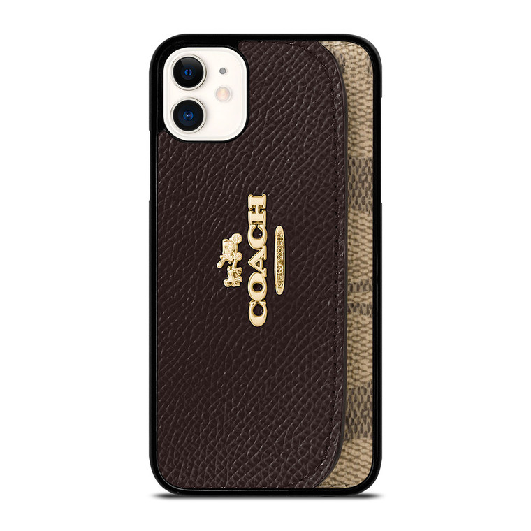 COACH NEW YORK LOGO BROWN WALLET iPhone 11 Case Cover