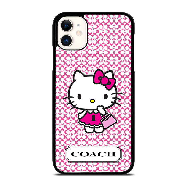 COACH NEW YORK LOGO PATTERN HELLO KITTY iPhone 11 Case Cover