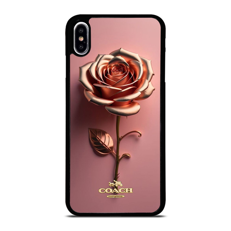 COACH NEW YORK LOGO GOLDEN ROSE iPhone XS Max Case Cover