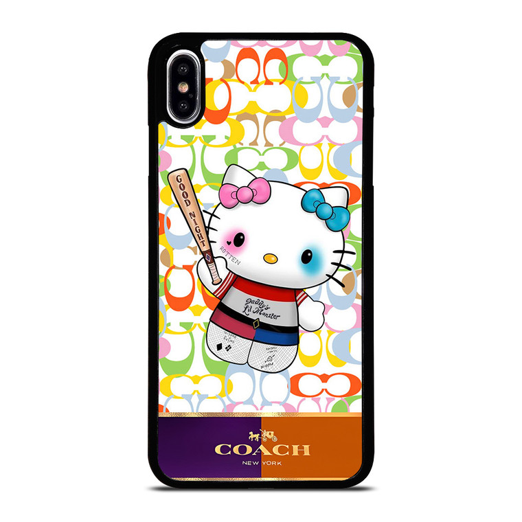 COACH NEW YORK LOGO HELLO KITTY HARLEY QUINN iPhone XS Max Case Cover