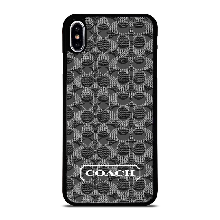 COACH NEW YORK LOGO PATTERN BLACK iPhone XS Max Case Cover