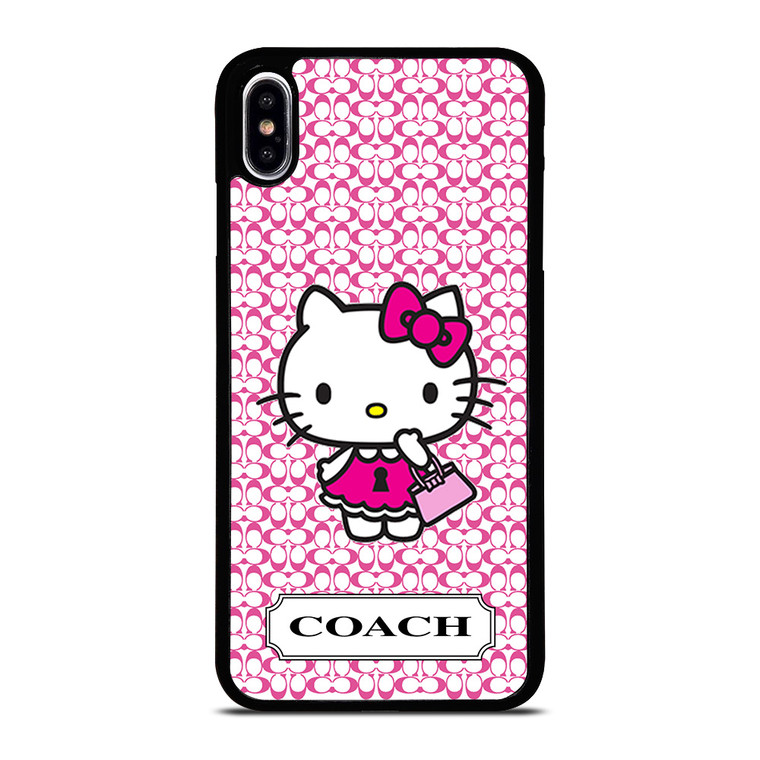 COACH NEW YORK LOGO PATTERN HELLO KITTY iPhone XS Max Case Cover