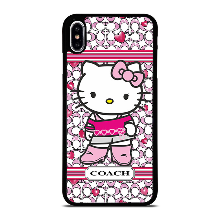 COACH NEW YORK LOGO PINK HELLO KITTY iPhone XS Max Case Cover