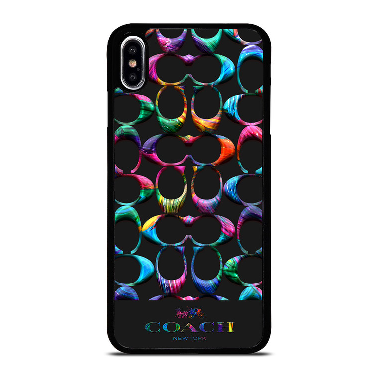 COACH NEW YORK LOGO RAINBOW iPhone XS Max Case Cover