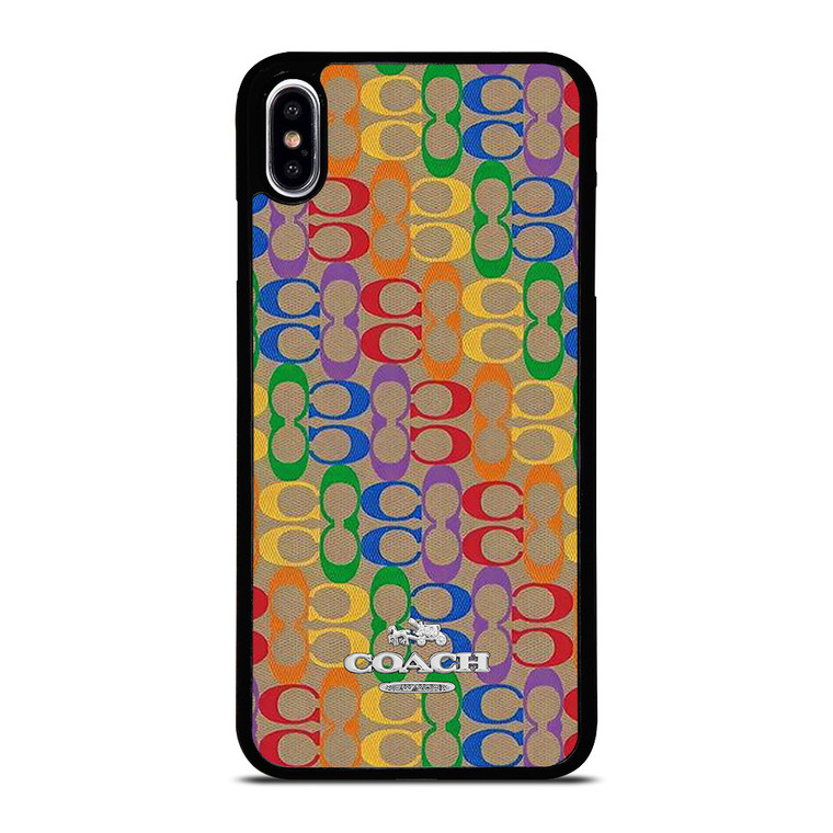COACH NEW YORK RAINBOW PATTERN ICON iPhone XS Max Case Cover