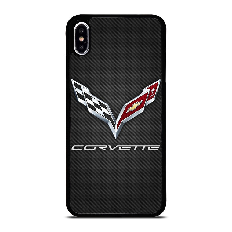 CORVETTE CAR CHEVROLET LOGO CARBON iPhone XS Max Case Cover