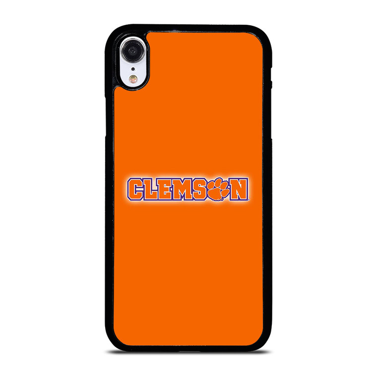 CLEMSON TIGERS LOGO FOOTBALL UNIVERSITY iPhone XR Case Cover