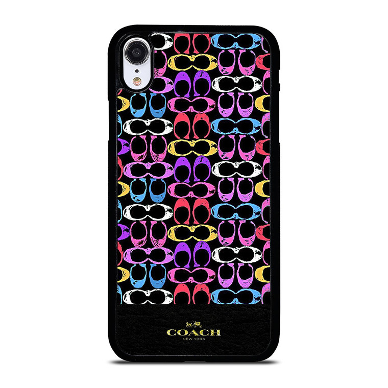 COACH NEW YORK COLORFULL PATTERN EMBLEM iPhone XR Case Cover