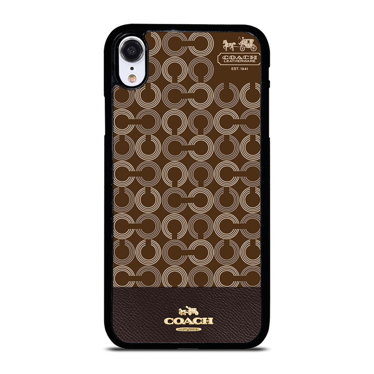 COACH NEW YORK LOGO BRWON EMBLEM iPhone XR Case Cover