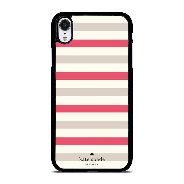 KATE SPADE NEW YORK STRIPES RED WHITE iPhone XR Case Cover