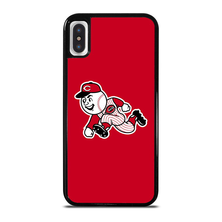 CINCINNATI REDS MASCOT MLB BASEBALL TEAM LOGO iPhone X / XS Case Cover