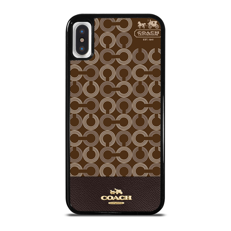 COACH NEW YORK LOGO BRWON EMBLEM iPhone X / XS Case Cover