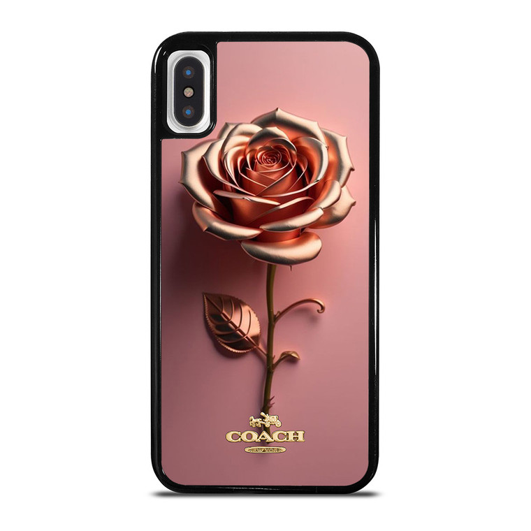 COACH NEW YORK LOGO GOLDEN ROSE iPhone X / XS Case Cover