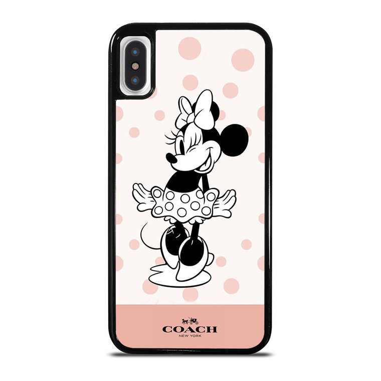 COACH NEW YORK PINK X MINNIE MOUSE DISNEY iPhone X / XS Case Cover