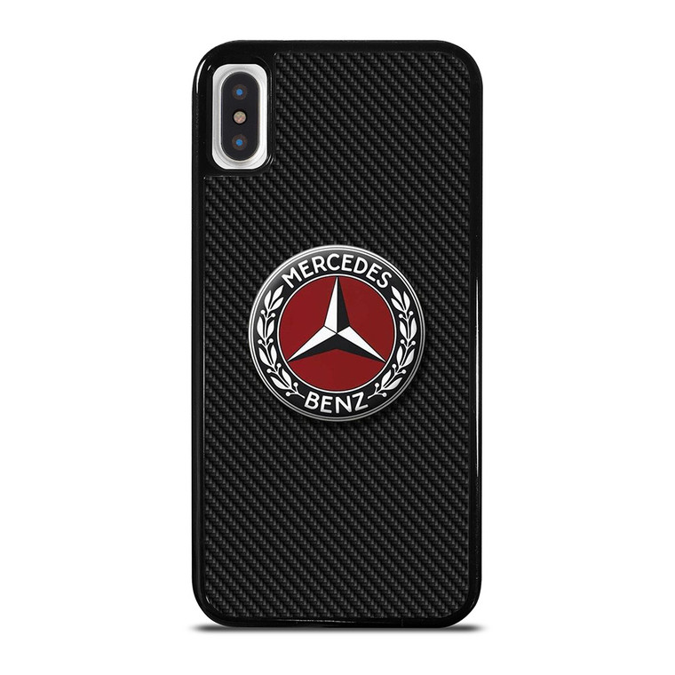 MERCEDES BENZ CLASSIC LOGO CARBON iPhone X / XS Case Cover