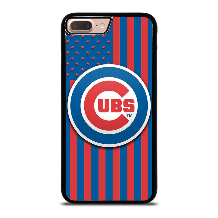 CHICAGO CUBS LOGO BASEBALL TEAM USA FLAG iPhone 8 Plus Case Cover