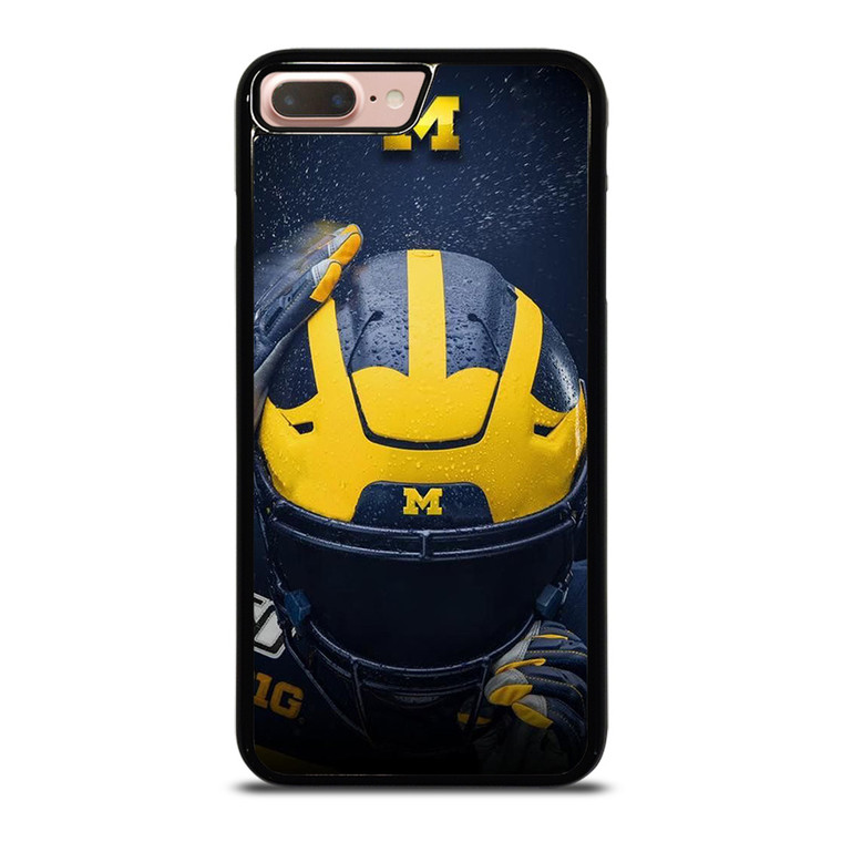 MICHIGAN WOLVERINES LOGO FOOTBALL HELMET iPhone 8 Plus Case Cover