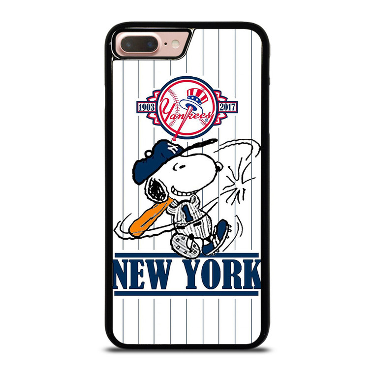 NEW YORK YANKEES LOGO BASEBALL SNOOPY THE PEANUTS iPhone 8 Plus Case Cover