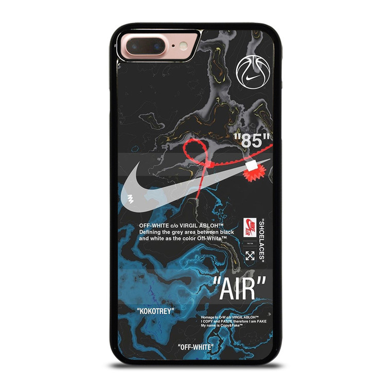 NIKE AIR JORDAN OFF WHITE BLACK MARBLE iPhone 8 Plus Case Cover