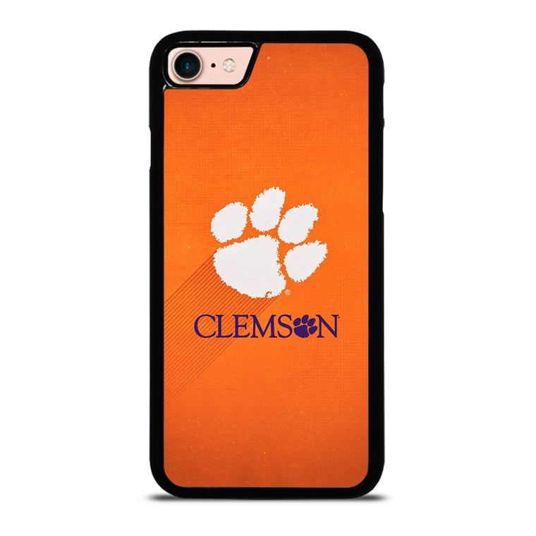 CLEMSON TIGERS LOGO UNIVERSITY FOOTBALL PAW ICON iPhone 8 Case Cover