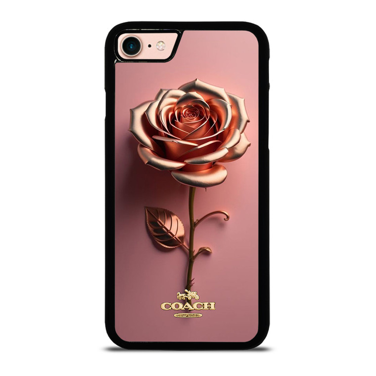 COACH NEW YORK LOGO GOLDEN ROSE iPhone 8 Case Cover