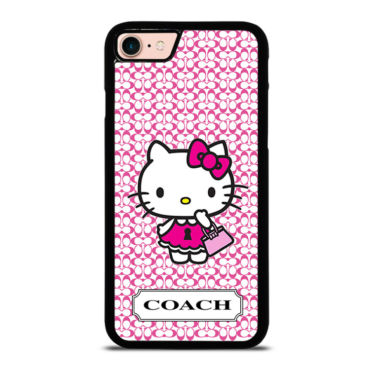 COACH NEW YORK LOGO PATTERN HELLO KITTY iPhone 8 Case Cover