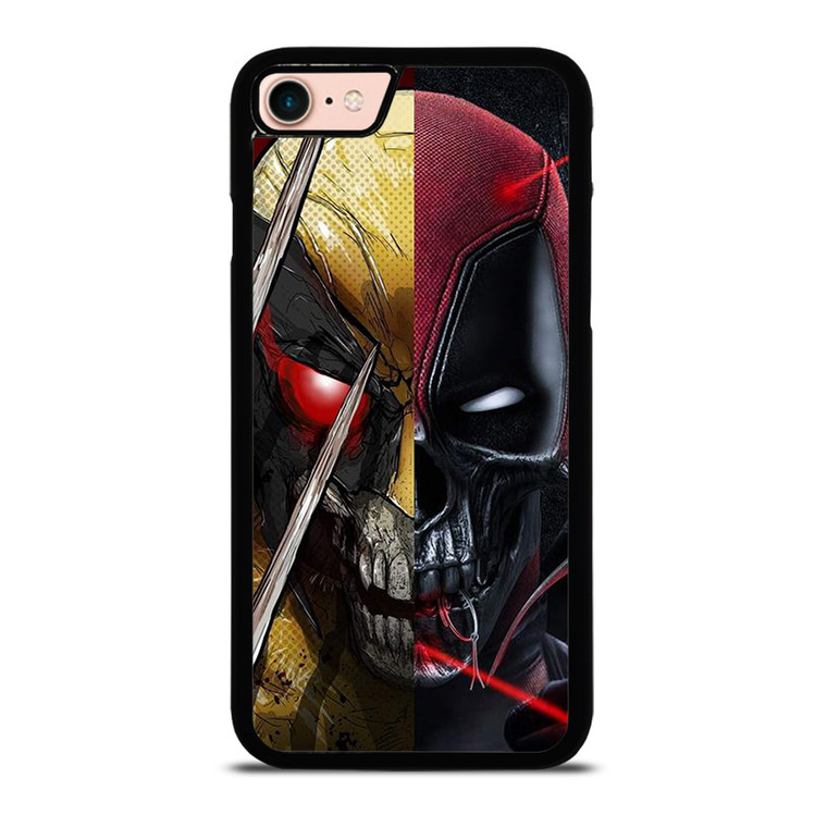 DEADPOOL X WOLVERINE SKULL ICON iPhone 8 Case Cover