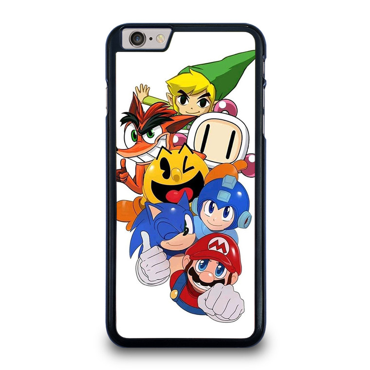 GAME CHARACTER MARIO BROSS SONIC PAC MAN iPhone 6 / 6S Plus Case Cover