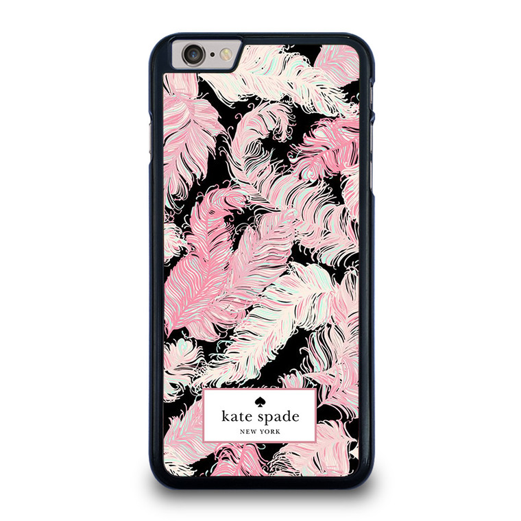 KATE SPADE NEW YORK LOGO PINK FEATHERS iPhone 6 / 6S Plus Case Cover
