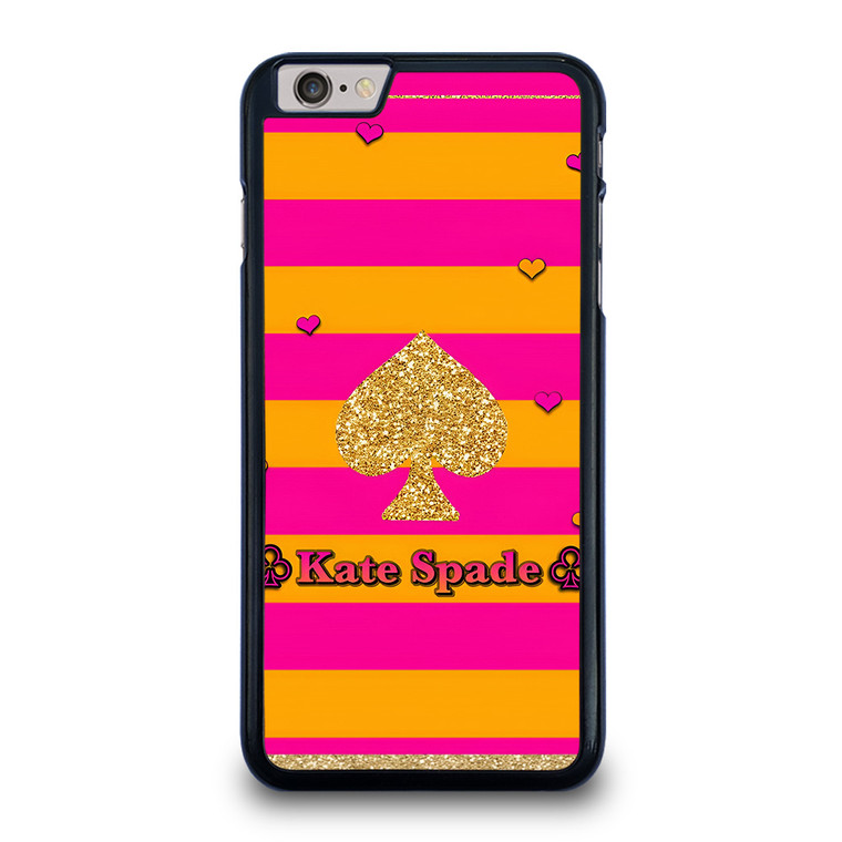 KATE SPADE NEW YORK YELLOW PINK STRIPES ICON iPhone 6 / 6S Plus Case Cover
