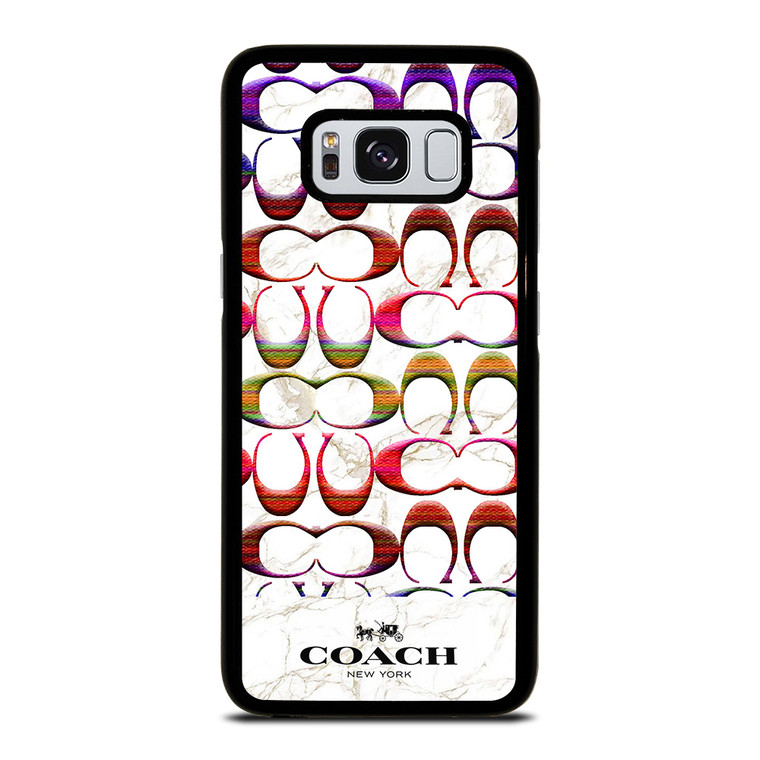 COACH NEW YORK COLORFULL PATTERN MARBLE Samsung Galaxy S8 Case Cover