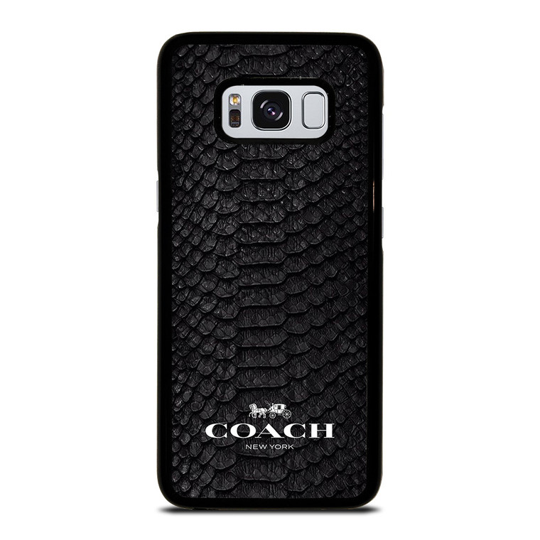 COACH NEW YORK LOGO BLACK SNAKE Samsung Galaxy S8 Case Cover