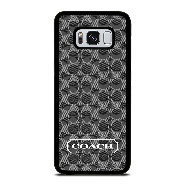 COACH NEW YORK LOGO PATTERN BLACK Samsung Galaxy S8 Case Cover