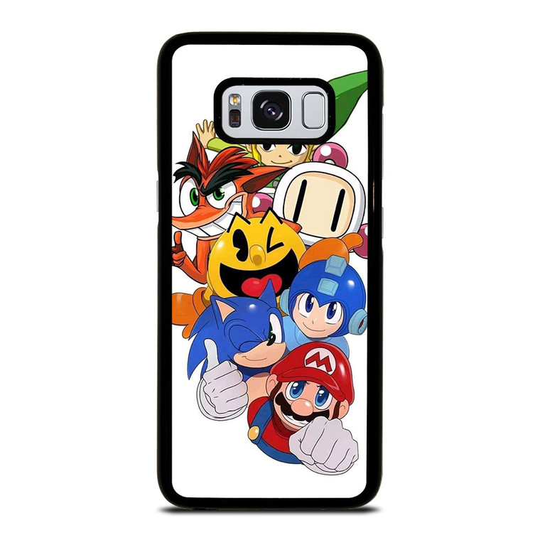GAME CHARACTER MARIO BROSS SONIC PAC MAN Samsung Galaxy S8 Case Cover
