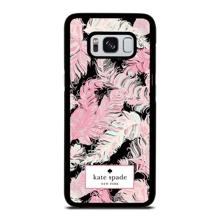 KATE SPADE NEW YORK LOGO PINK FEATHERS Samsung Galaxy S8 Case Cover