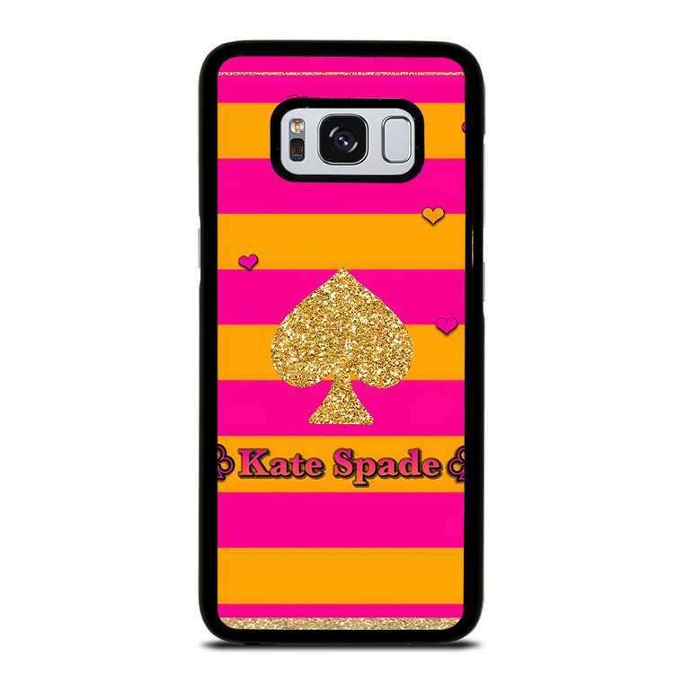 KATE SPADE NEW YORK YELLOW PINK STRIPES ICON Samsung Galaxy S8 Case Cover