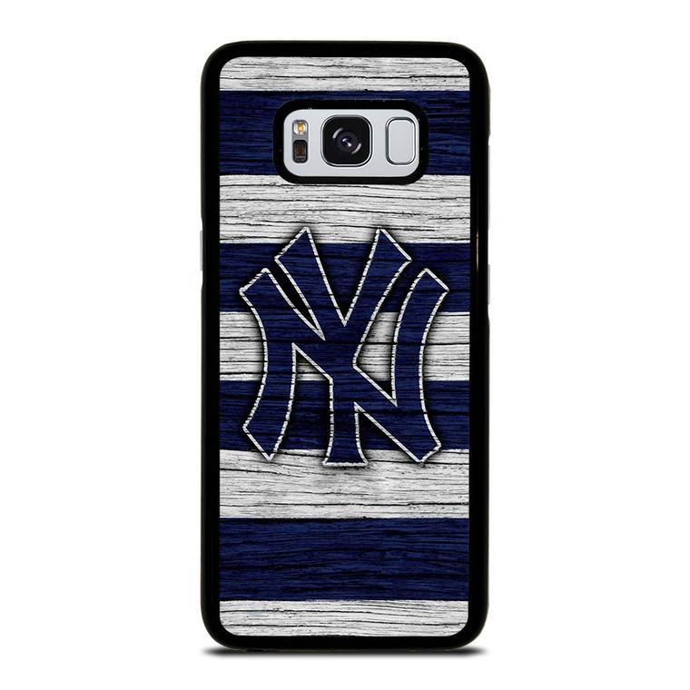 NEW YORK YANKEES BASEBALL TEAM WOODEN LOGO Samsung Galaxy S8 Case Cover