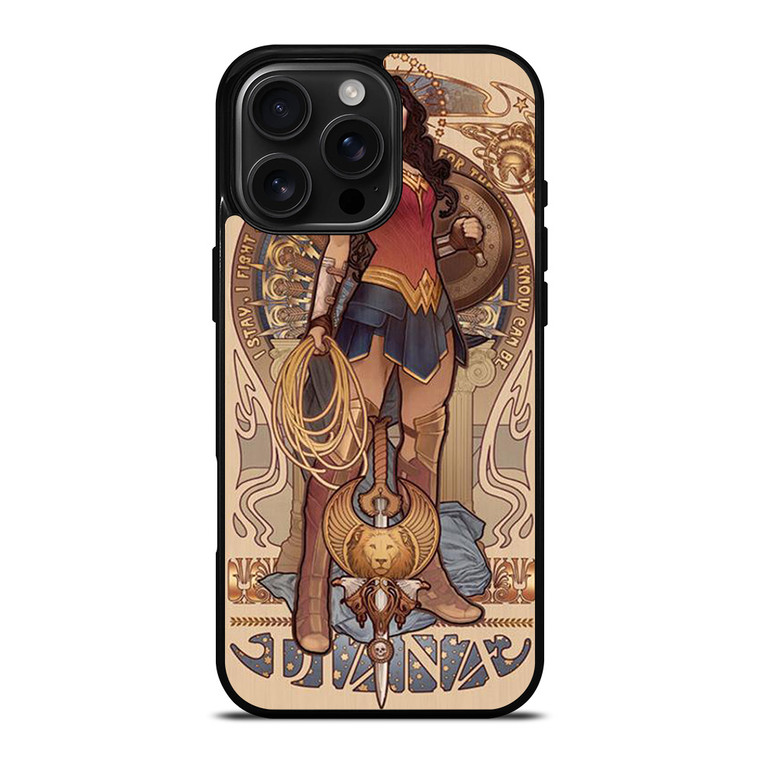 WONDER WOMAN DIANA ART iPhone 16 Pro Max Case Cover