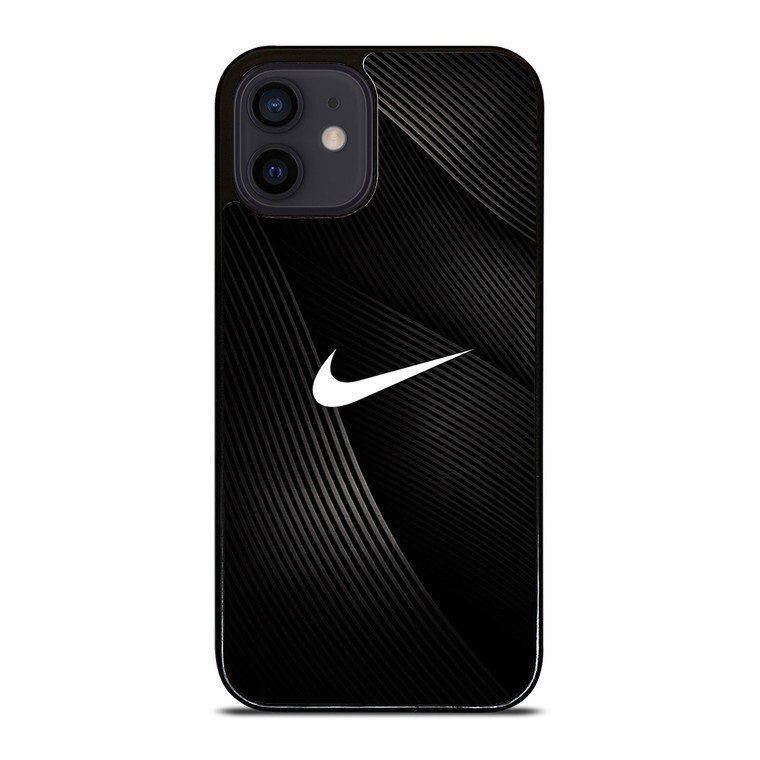 NIKE LOGO BLACK ABSTRACT LINE iPhone 12 Mini Case Cover