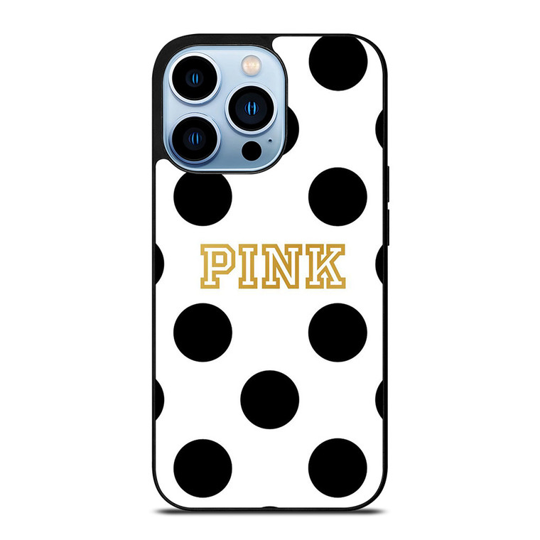 VICTORIA S SECRET PINK POLKADOTS iPhone 13 Pro Max Case Cover