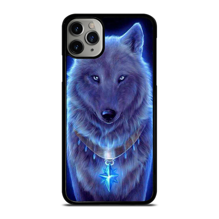 BLUE EYE GRAY FANTASY WOLF iPhone 11 Pro Max Case Cover