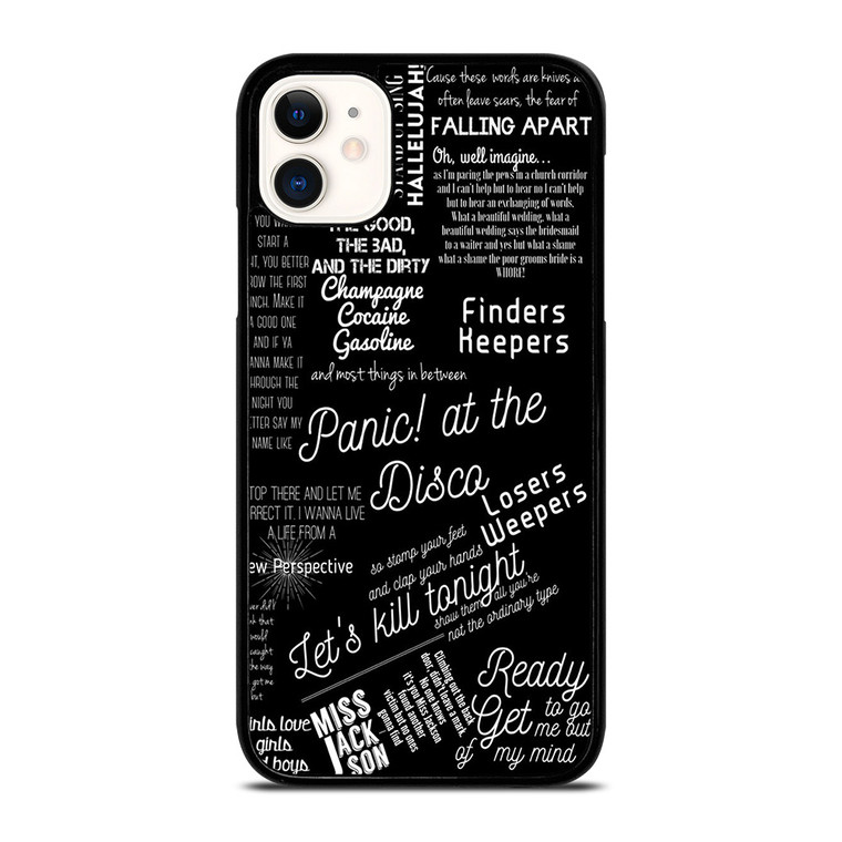 PANIC AT THE DISCO LYRIC iPhone 11 Case Cover