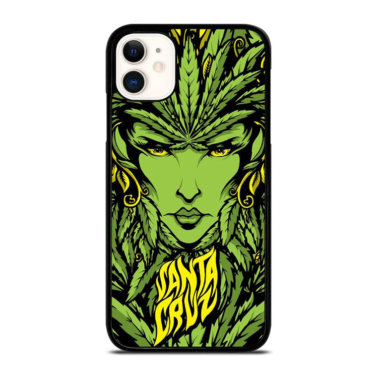 SANTA CRUZ SKATEBOARD LADY LEAFS iPhone 11 Case Cover