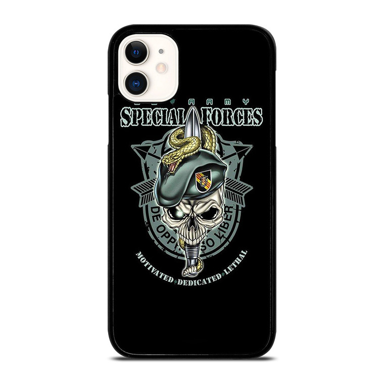 US ARMY SPECIAL FORCES LOGO SKULL iPhone 11 Case Cover