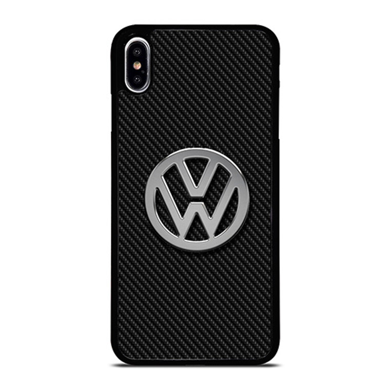 VW VOLKSWAGEN METAL CARBON LOGO iPhone XS Max Case Cover