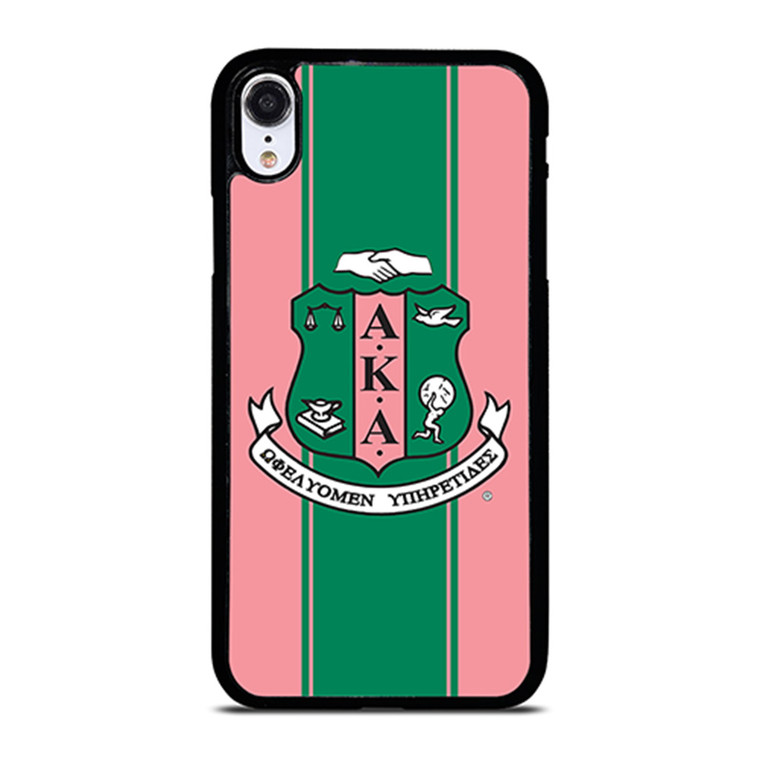 AKA PINK AND GREEN LOGO iPhone XR Case Cover